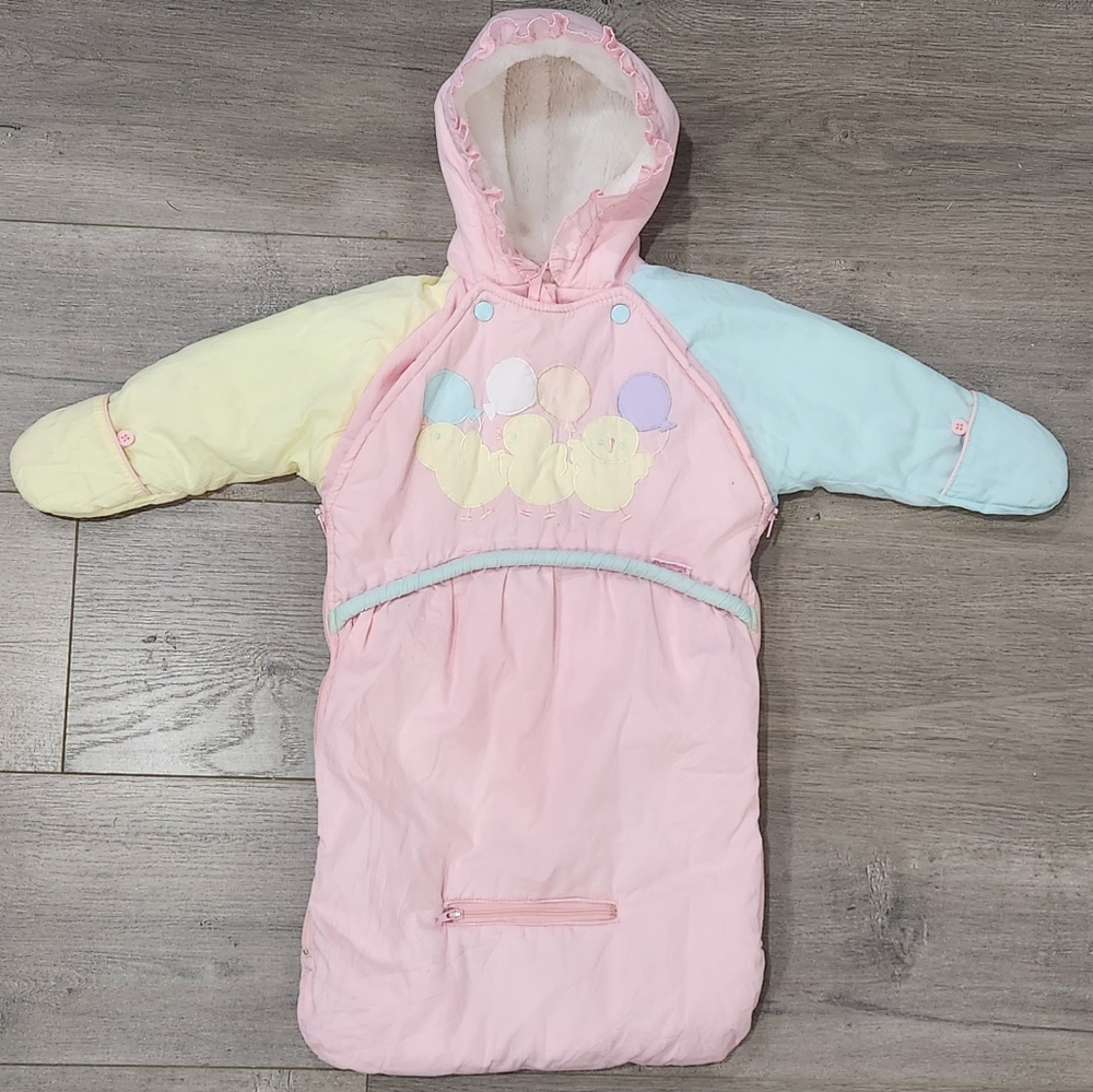 Vintage 90s Playskool baby bunting snowsuit colorblocking size 9-12 mnth…